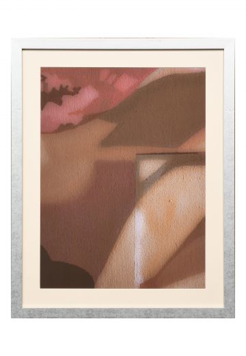 Framed Abstract Geometric Painting
