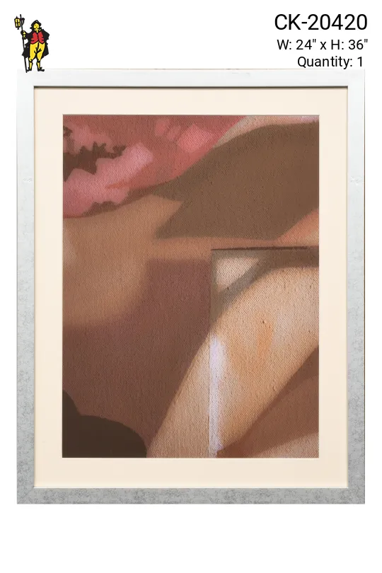Framed Cleared Abstract Geometric Painting