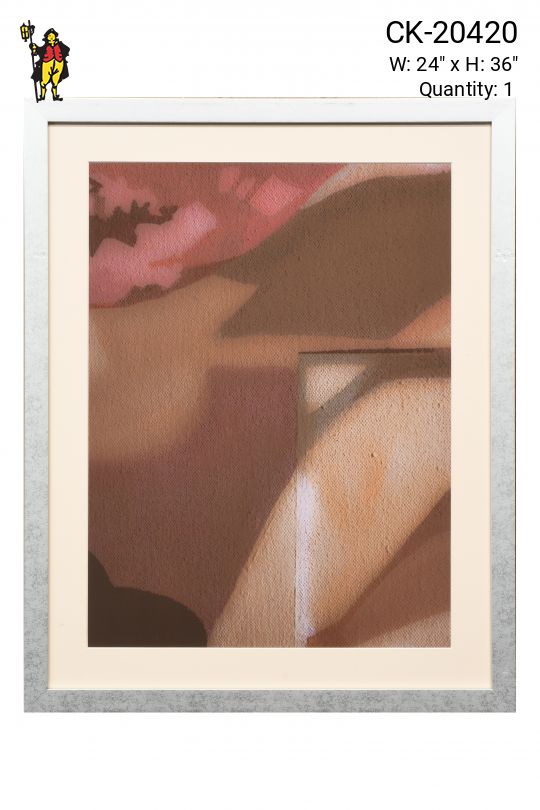 Framed Abstract Geometric Painting
