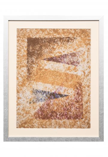 Framed Cleared Abstract Expressionist Painting