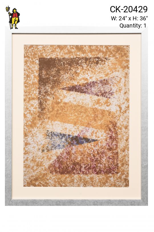 Framed Cleared Abstract Expressionist Painting