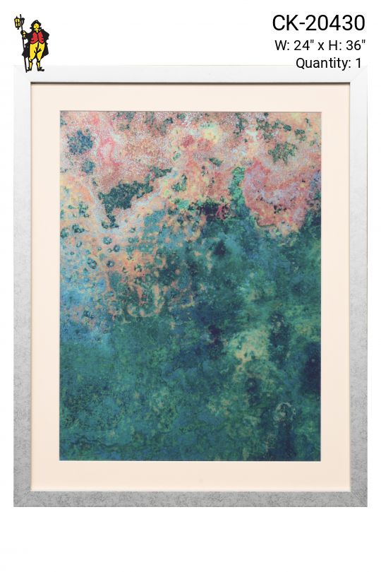 Framed Cleared Minimalist Abstract Painting