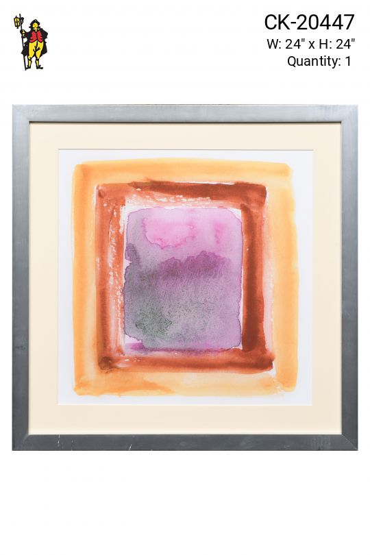 Framed Cleared Abstract Overlaying Color Blocks