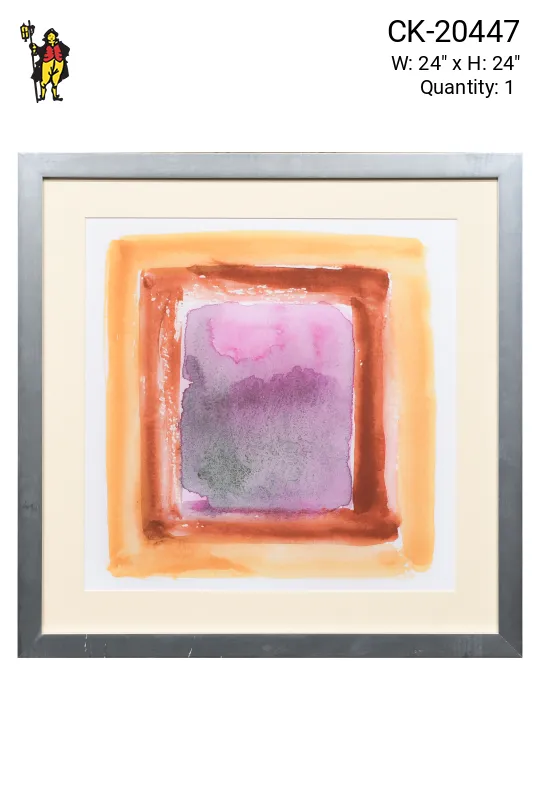 Framed Cleared Abstract Overlaying Color Blocks