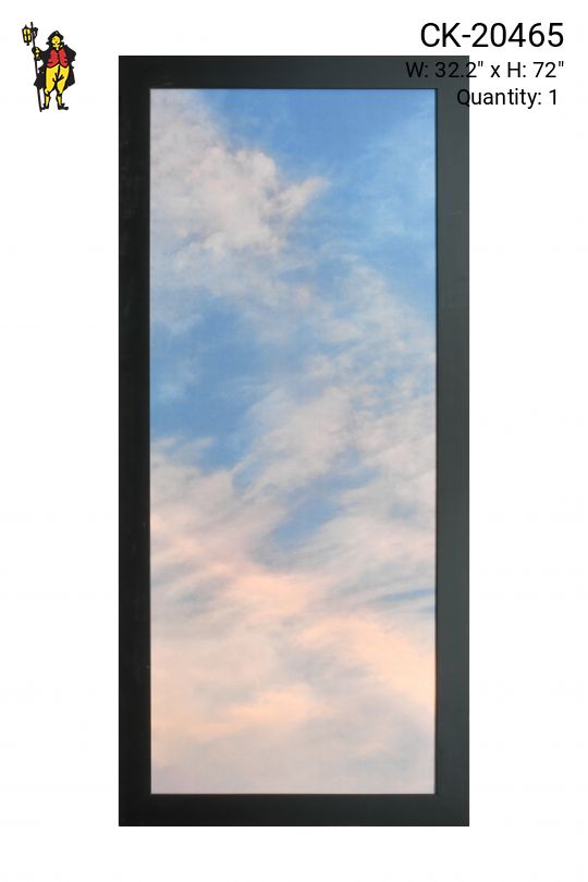 Black Framed Cleared Sunset Sky Painting - 2