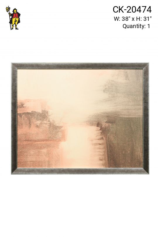 Framed Abstract Earth Tones Painting