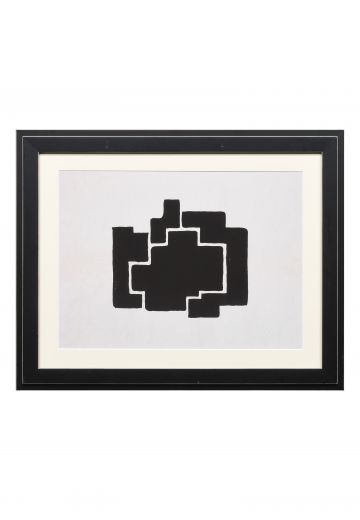 Black Framed Cleared Minimalist Abstraction - 3