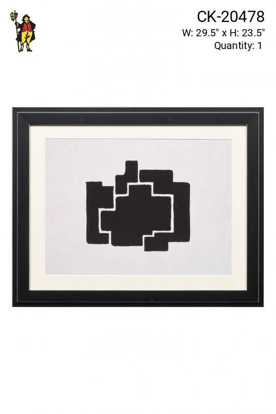 Black Framed Cleared Minimalist Abstraction - 3