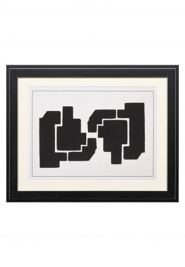 Black Framed Cleared Minimalist Abstraction - 4