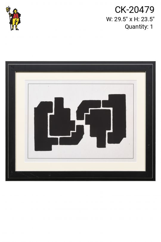 Black Framed Cleared Minimalist Abstraction - 4