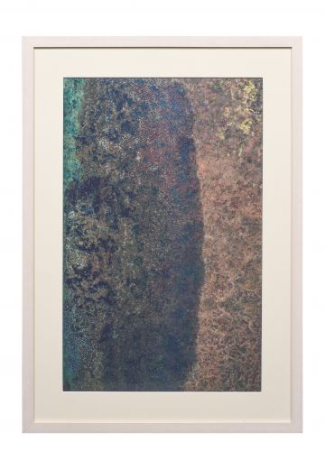 Framed Cleared Abstract Earth Tone Painting