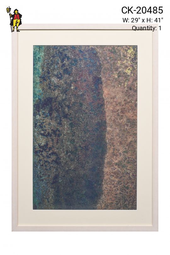 Framed Cleared Abstract Earth Tone Painting