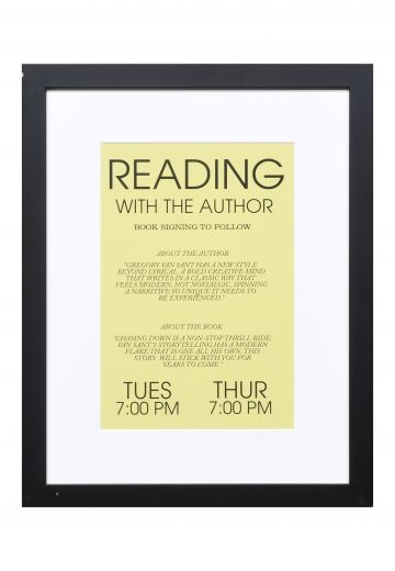 Framed Book Reading Announcement