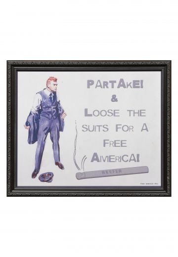 Framed Cleared Pro-Marijuana Advertisment