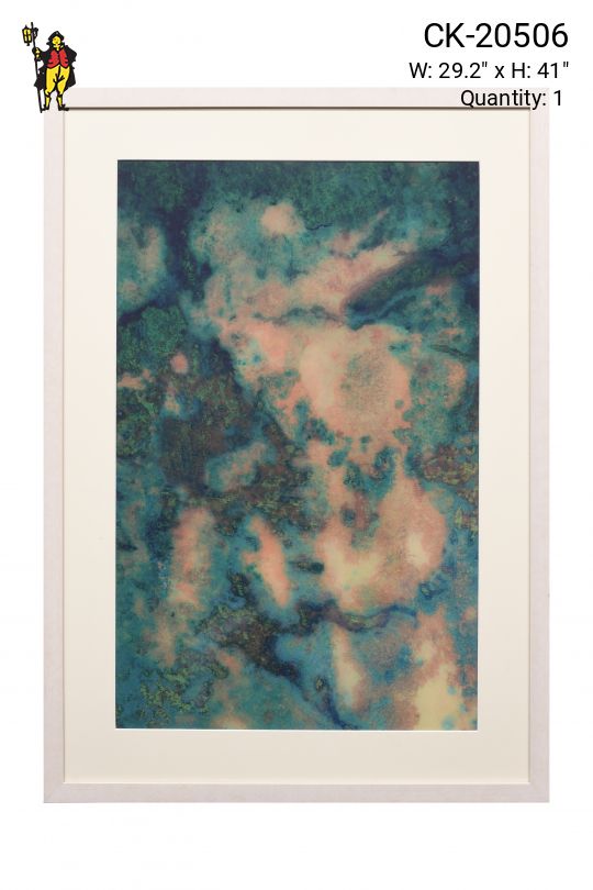 Framed Earth Tone Abstract Painting