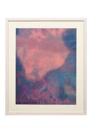 Framed Blues & Purples Abstract Painting