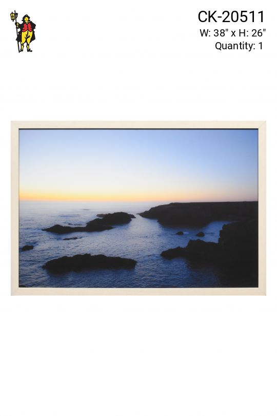 Framed Cleared Beach Landscape Photograph - 1