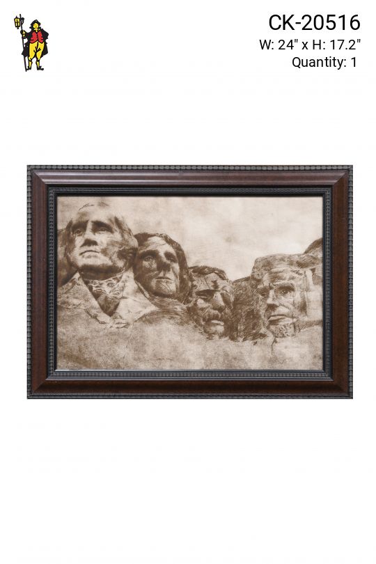 Framed Cleared Mount Rushmore Illustration