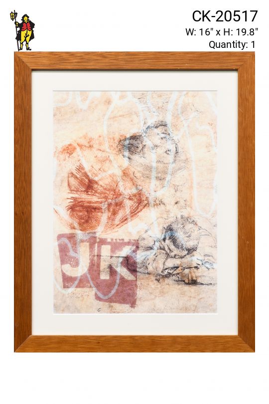 Framed Cleared Mixed Media Collage