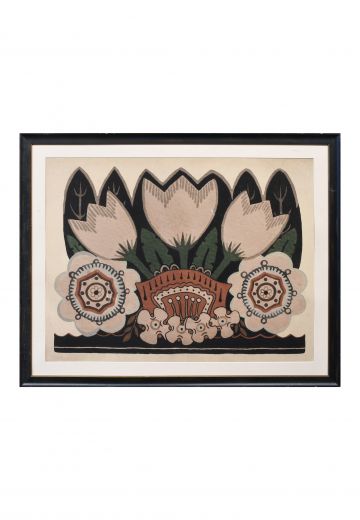 Framed Cleared Eastern European Folk Art