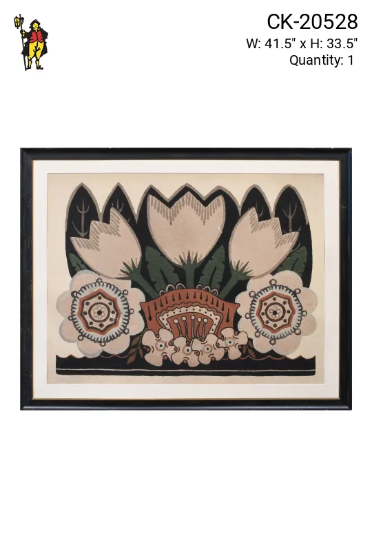 Framed Cleared Eastern European Folk Art