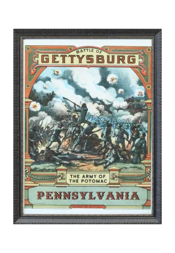 Framed Cleared Americana Civil War Poster