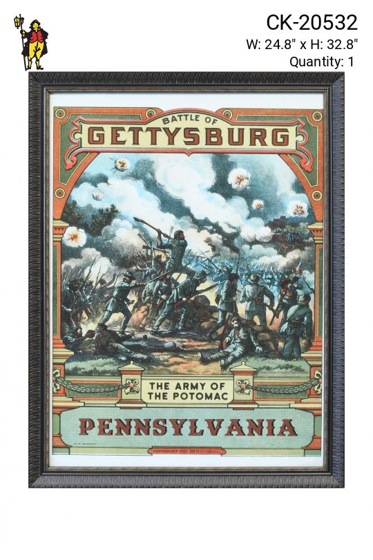 Framed Americana Civil War Poster