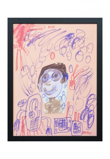 Framed Cleared Kids Art Self Portrait - 1