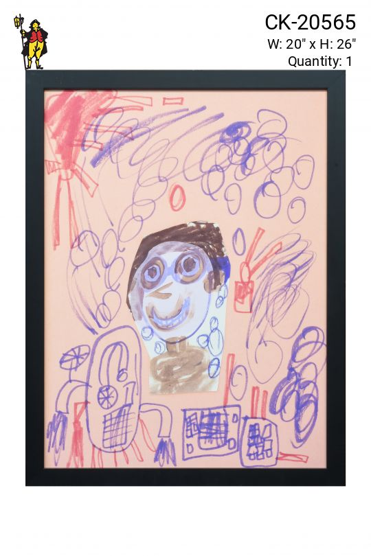 Framed Cleared Kids Art Self Portrait - 1