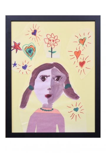 Framed Cleared Kids Art Self Portrait - 2