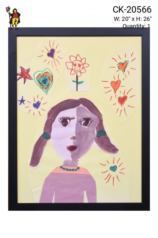 Framed Cleared Kids Art Self Portrait - 2