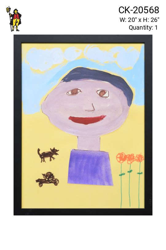 Framed Cleared Kids Art Self Portrait - 4