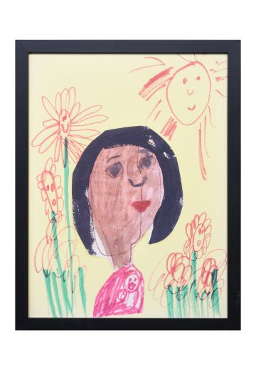 Framed Kids Art Self Portrait - 5