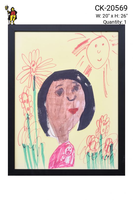 Framed Cleared Kids Art Self Portrait - 5