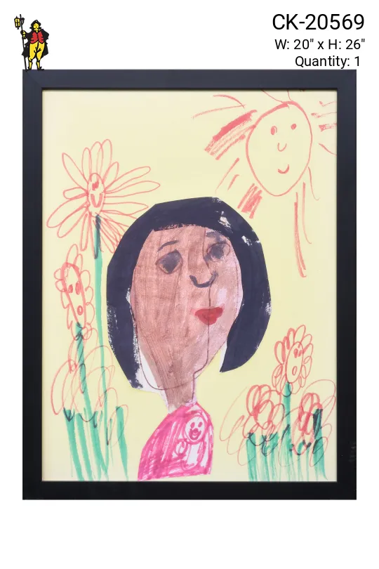 Framed Cleared Kids Art Self Portrait - 5