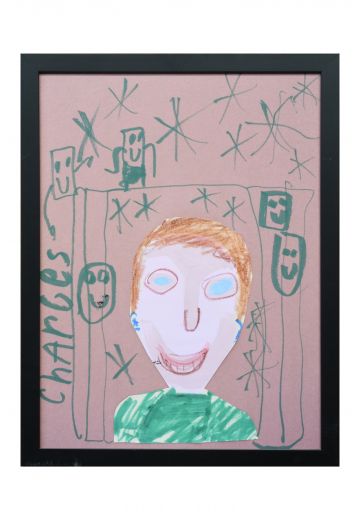 Framed Kids Art Self Portrait - 7