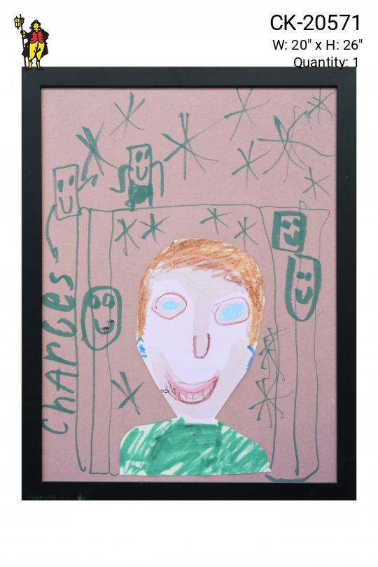 Framed Cleared Kids Art Self Portrait - 7