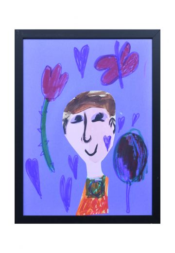 Framed Kids Art Self Portrait - 9