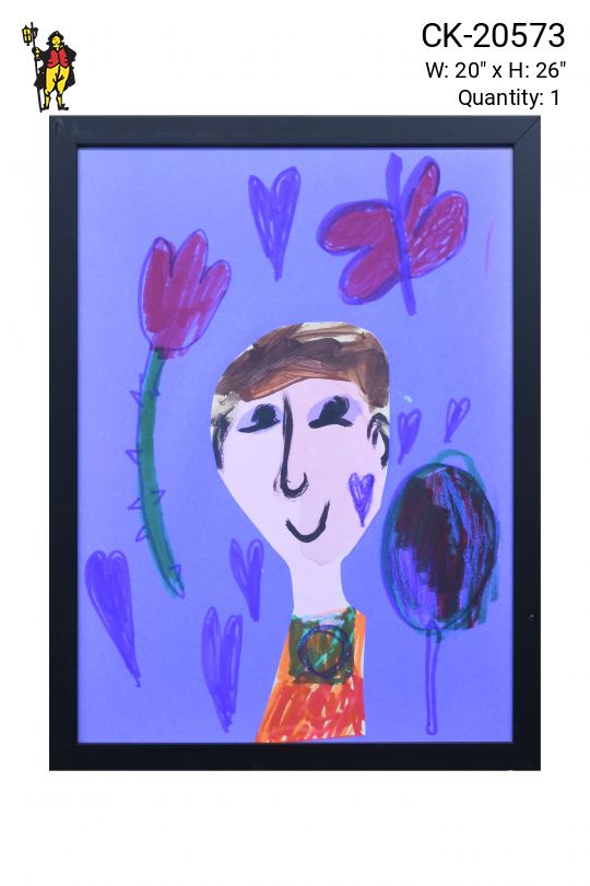 Framed Kids Art Self Portrait - 9