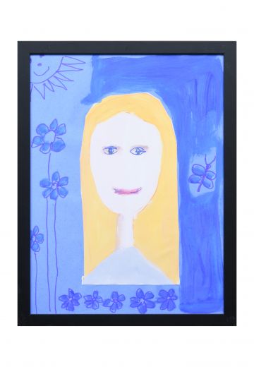 Framed Kids Art Self Portrait - 11