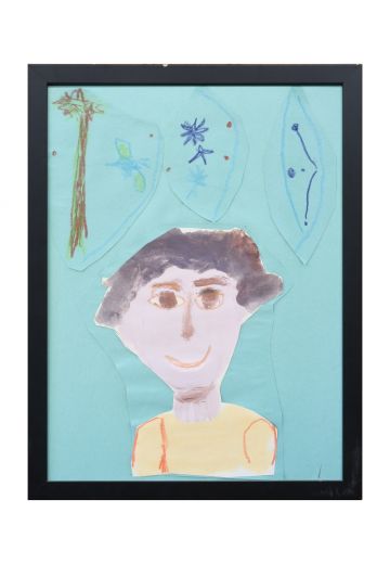 Framed Kids Art Self Portrait - 12
