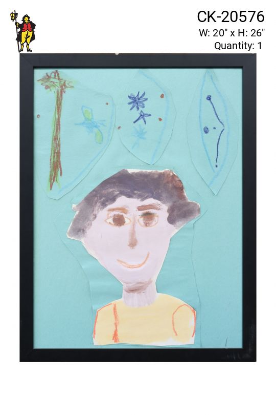 Framed Kids Art Self Portrait - 12