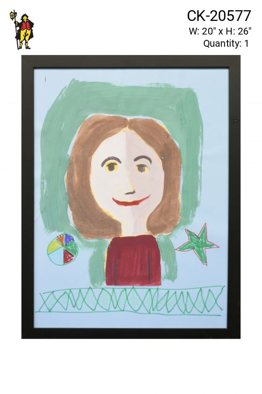 Framed Cleared Kids Art Self Portrait - 13