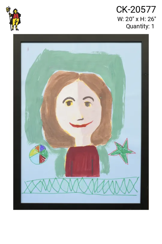 Framed Cleared Kids Art Self Portrait - 13