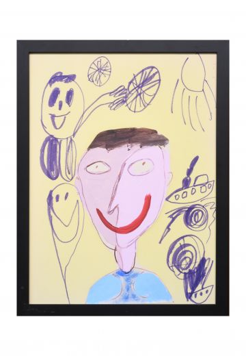 Framed Cleared Kids Art Self Portrait - 14