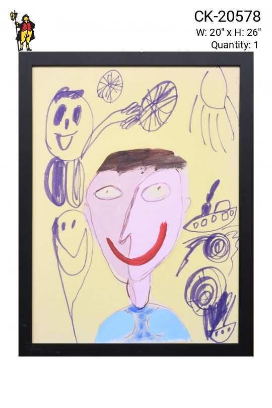 Framed Cleared Kids Art Self Portrait - 14