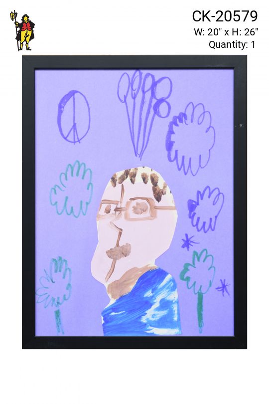 Framed Kids Art Self Portrait - 15