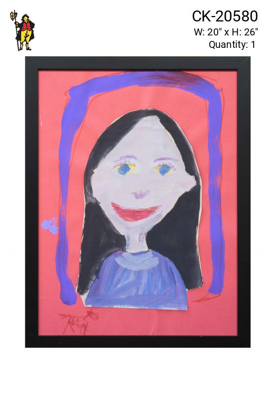 Framed Cleared Kids Art Self Portrait - 16