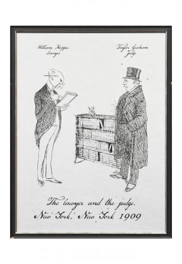 Framed Lawyer Political Cartoon