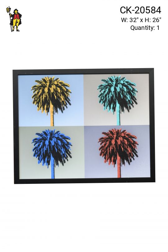 Framed Cleared Palm Tree Pop Art